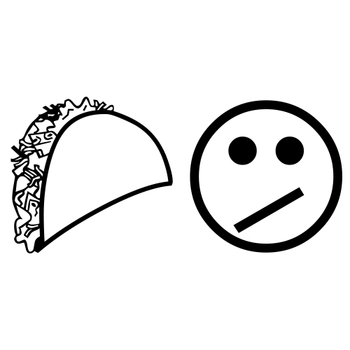 🌮😕 Emoji Domain black and white Symbola rendering